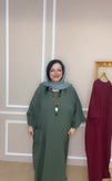 مانتو کفتان الیاف طبیعی سایز بزرگ رنگ بندی جذاب کد 020