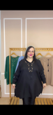 شومیز مانتویی گلدوزی سایز بزرگ کد ۱۳۷۷۱۳