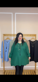شومیز مانتویی گلدوزی سایز بزرگ کد ۱۳۷۷۱۳