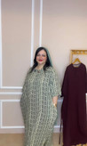 پیراهن نخی جلو سه دکمه سایز بزرگ کد ۶۵۶۴