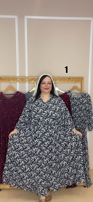 پیراهن نخی سایز بزرگ تا سایز ۶۶ کد ۴۷۷۳