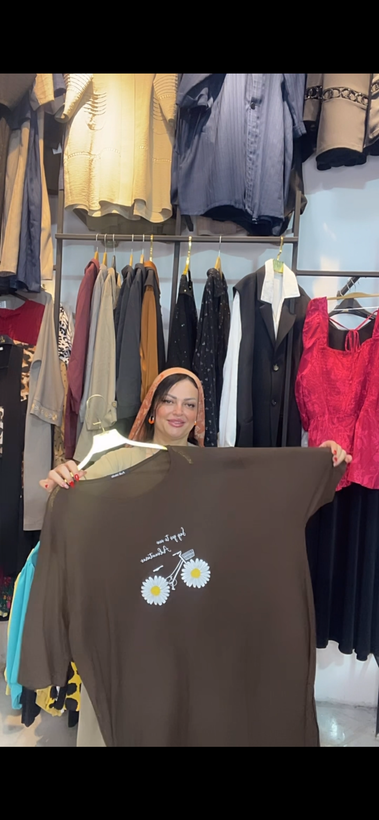 پیراهن بابونه سایز بزرگ مناسب از سایز ۵۲ تا ۷۰ کد ۷۸۹۴
