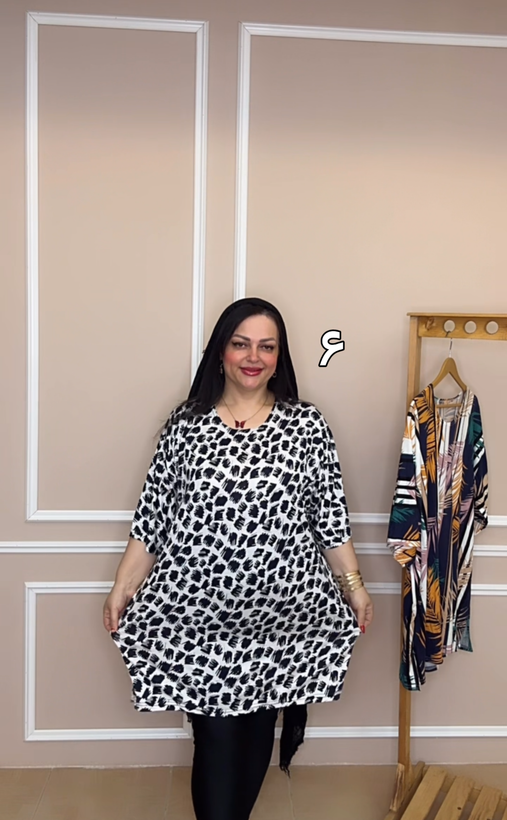 تیشرت ویسکوز کره ای نقره کوب شده سایز بزرگ کد ۵۵۱۸۹