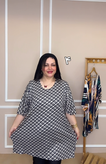 تیشرت ویسکوز کره ای نقره کوب شده سایز بزرگ کد ۵۵۱۸۹