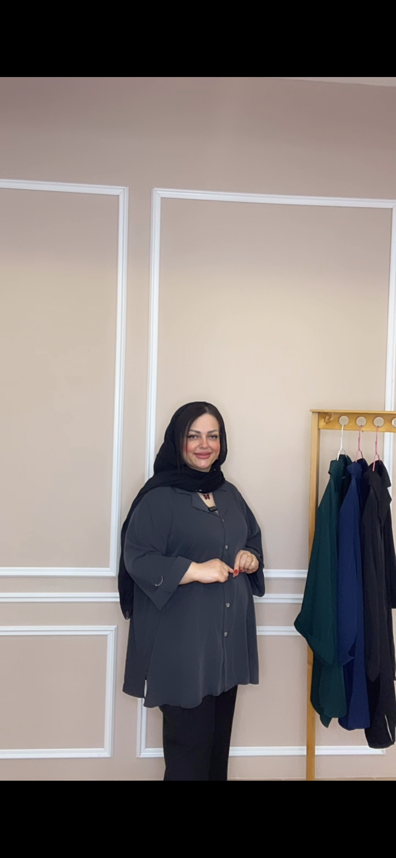 شومیز کرپ الیزه سایز بزرگ درجه یک کد ۲۳۶۷۵