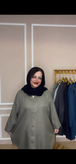 شومیز مانتویی شانتون سایز بزرگ راحت کد ۵۶۳۶۷